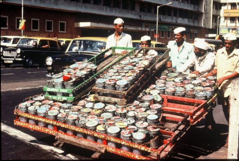 Dabbawallas delivering tiffins in Mumbai